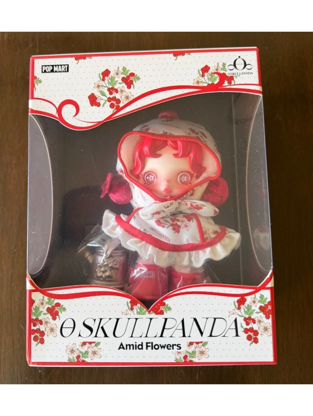 Authentic Pop Mart SKULLPANDA Amid Flowers Plush Doll Pendant